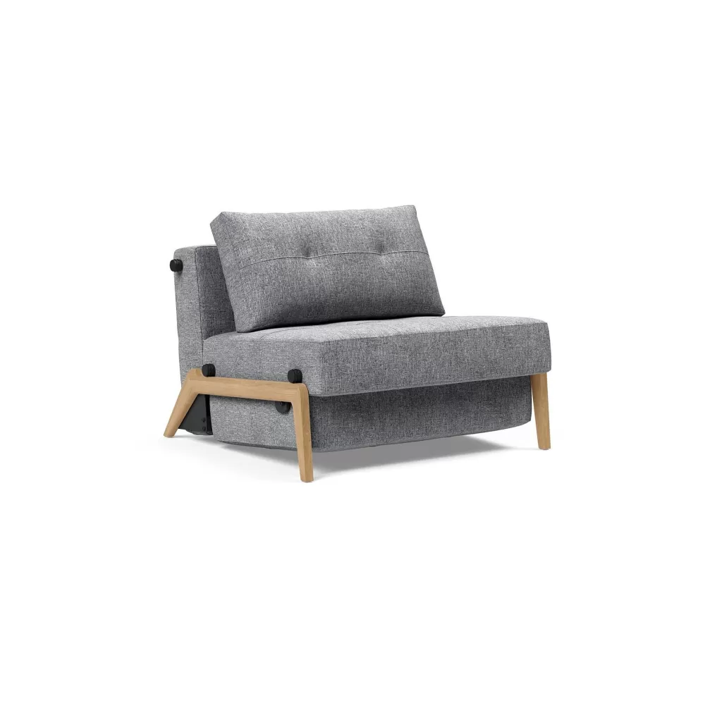 Poltrone Singole^Innovation Living Cubed 02 Poltrona | 565 - Gambe Rovere | 90-200 Cm