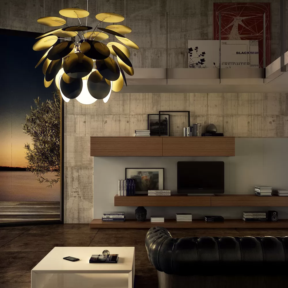Lampade A Sospensione^Marset Discoco 35 | Lampada A Sospensione | Nero / Oro