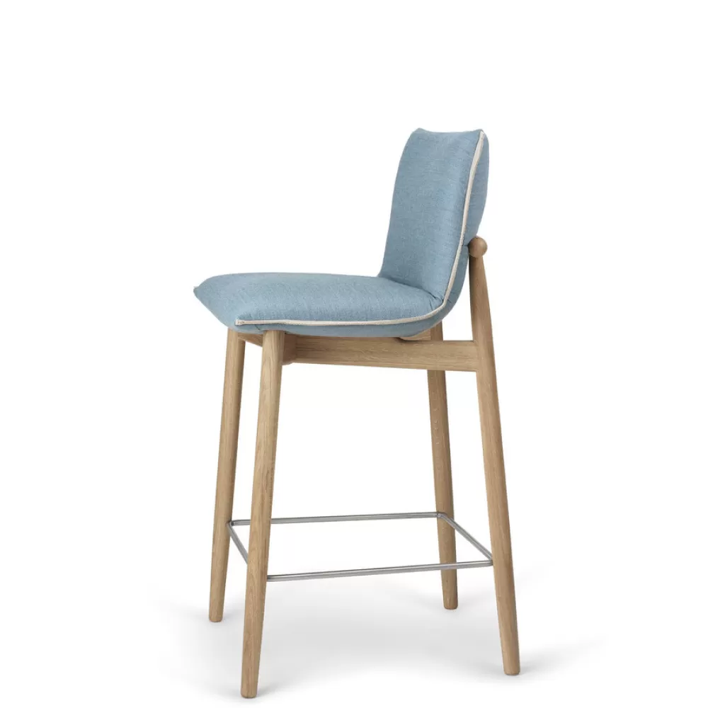 Sgabelli^Carl Hansen & Søn E007 Embrace Bar Stool | Sgabello | Rovere - Tessuto
