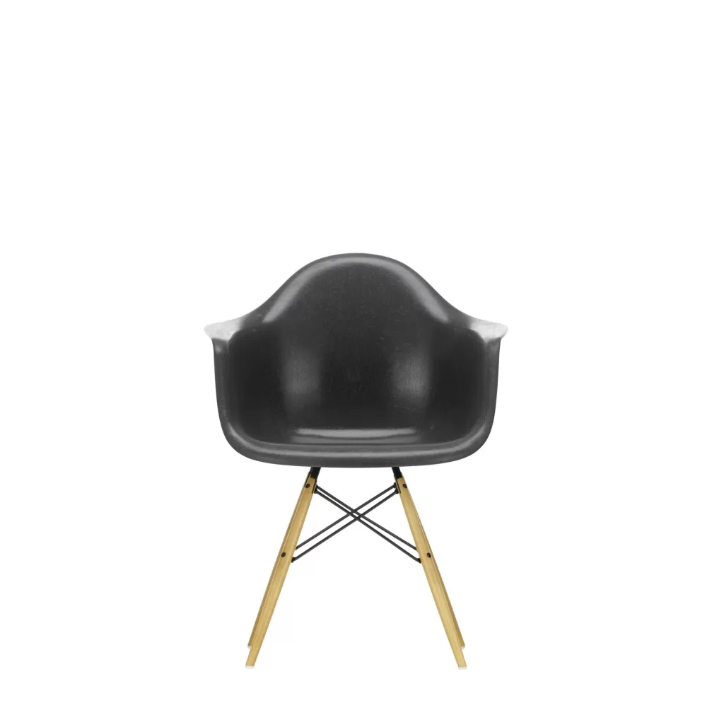 Sedie^Vitra Eames Fiberglass Armchairs Daw | Poltroncina - Eames Parchment - Acero Giallo