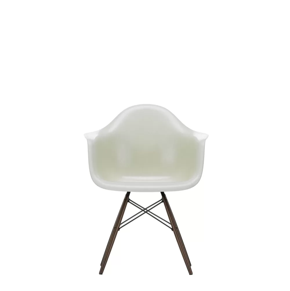 Sedie^Vitra Eames Fiberglass Armchairs Daw | Poltroncina - Eames Parchment - Acero Scuro