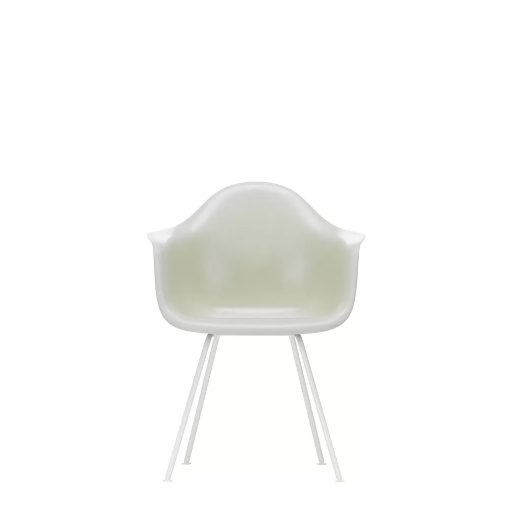 Sedie^Vitra Eames Fiberglass Armchairs Dax | Poltroncina - Eames Parchment - Bianco Liscio