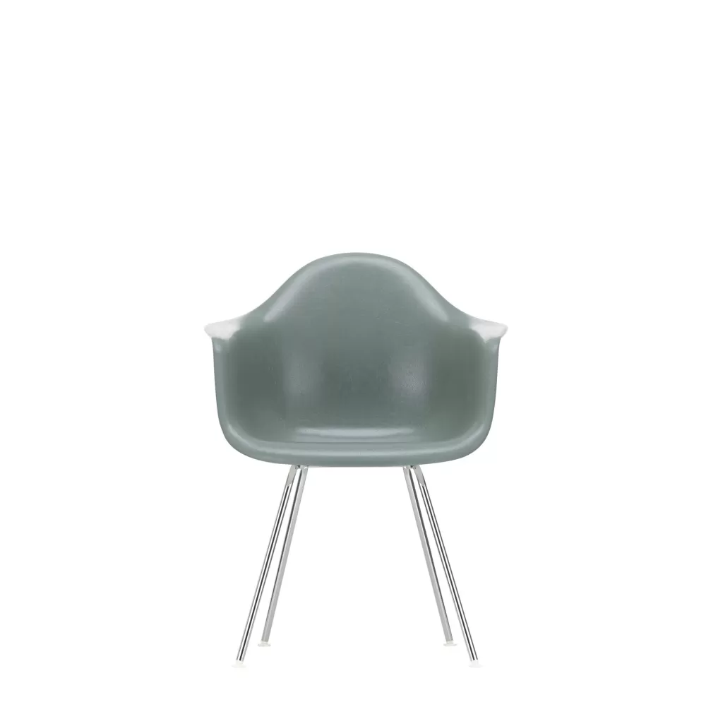 Sedie^Vitra Eames Fiberglass Armchairs Dax | Poltroncina - Eames Sea Foam Green - Cromo Lucido