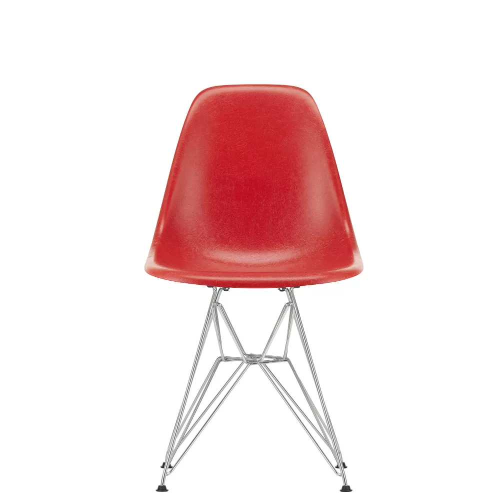 Sedie^Vitra Eames Fiberglass Side Chair Dsr | Sedia - Eames Classic Red - Cromato