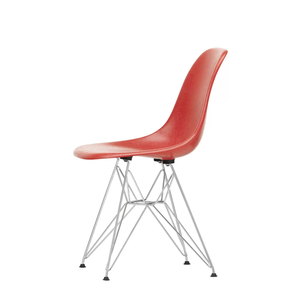 Sedie^Vitra Eames Fiberglass Side Chair Dsr | Sedia - Eames Classic Red - Cromato