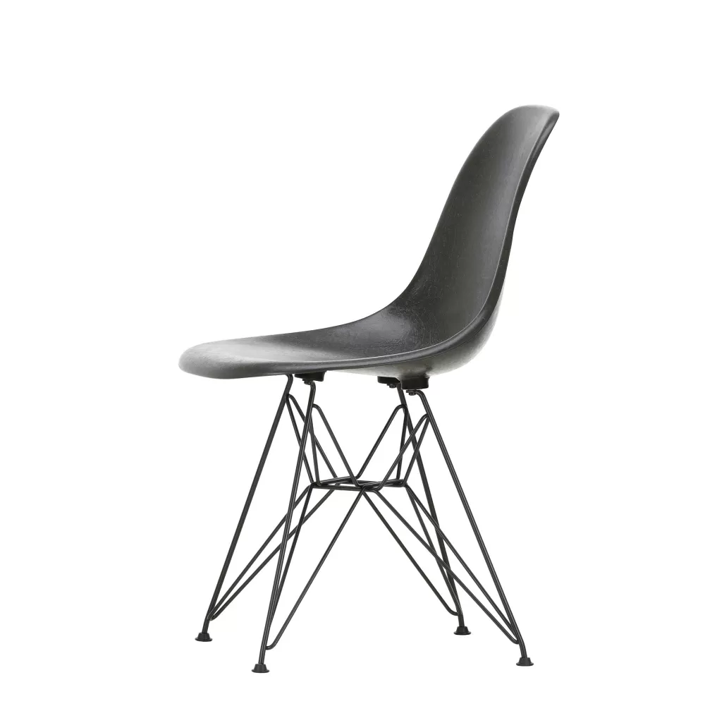 Sedie^Vitra Eames Fiberglass Side Chair Dsr | Sedia - Eames Elephant Hide Grey - Nero