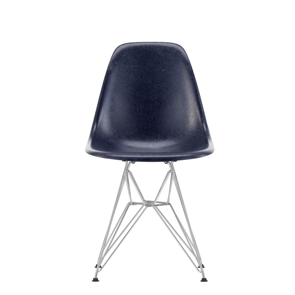 Sedie^Vitra Eames Fiberglass Side Chair Dsr | Sedia - Eames Navy Blue - Cromo