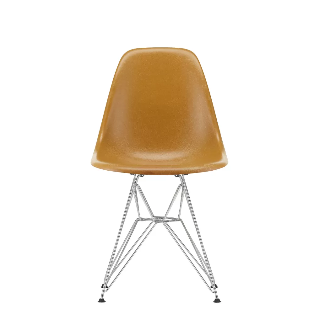 Sedie^Vitra Eames Fiberglass Side Chair Dsr | Sedia - Eames Ochre Dark - Cromato