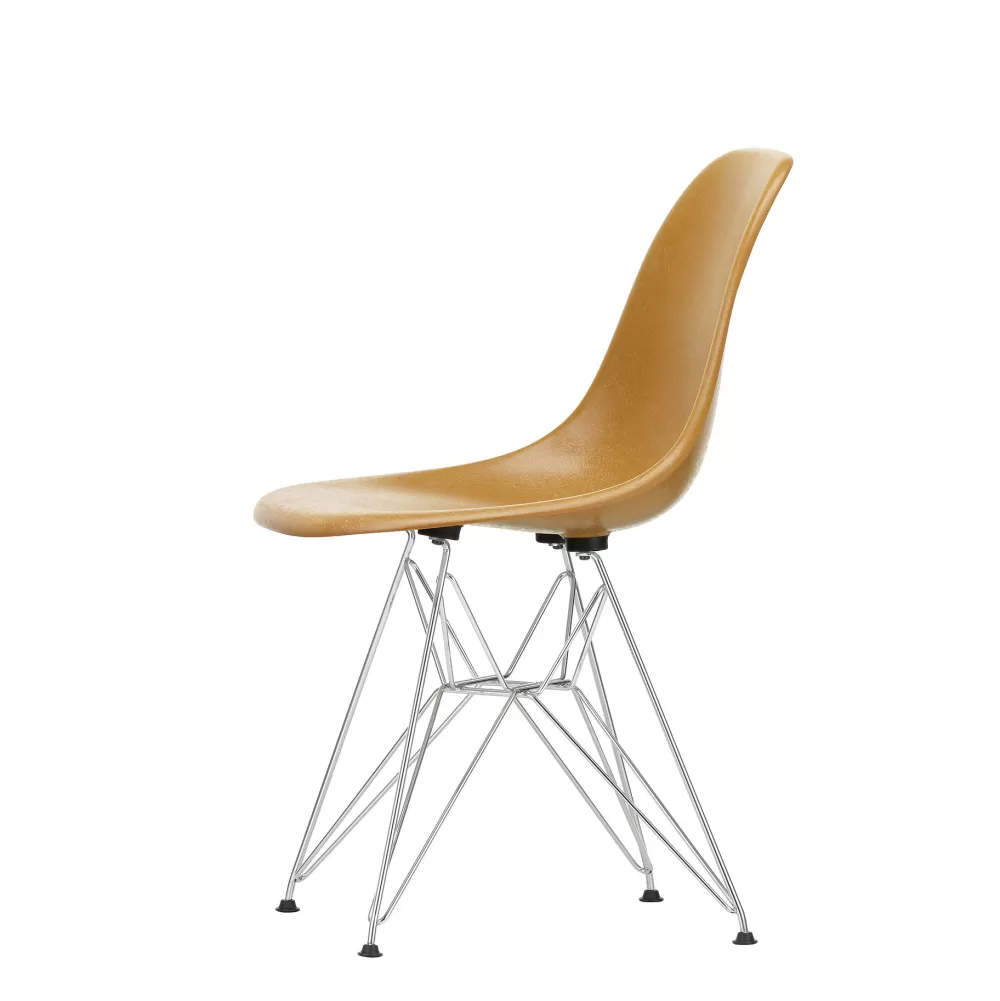 Sedie^Vitra Eames Fiberglass Side Chair Dsr | Sedia - Eames Ochre Dark - Cromato