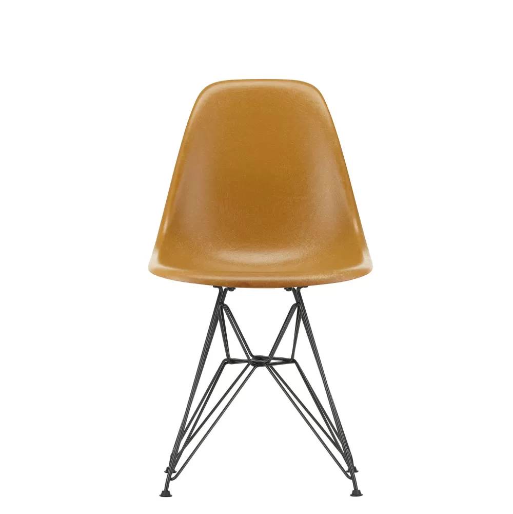 Sedie^Vitra Eames Fiberglass Side Chair Dsr | Sedia - Eames Ochre Dark - Nero