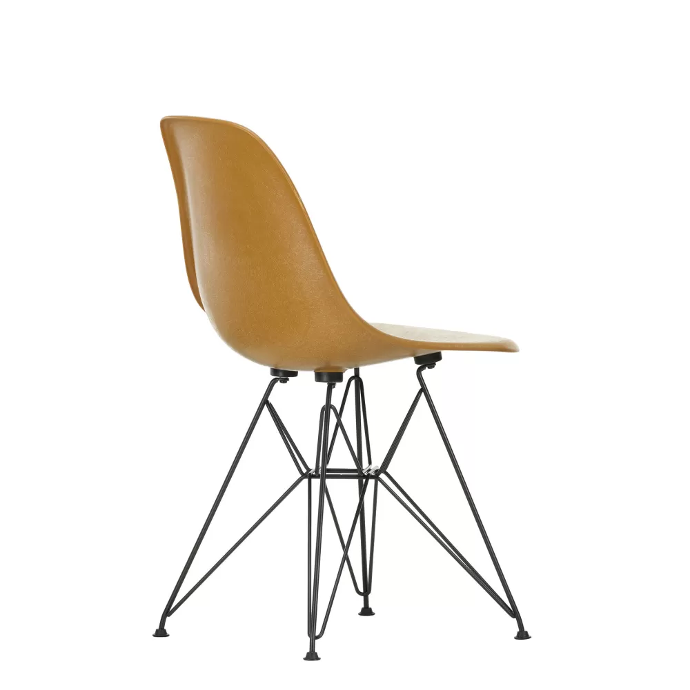 Sedie^Vitra Eames Fiberglass Side Chair Dsr | Sedia - Eames Ochre Dark - Nero