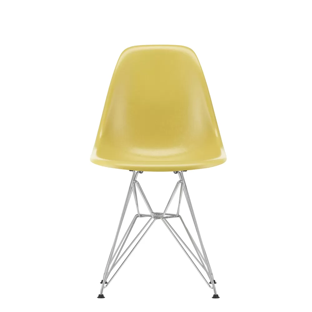 Sedie^Vitra Eames Fiberglass Side Chair Dsr | Sedia - Eames Ochre Light - Cromato