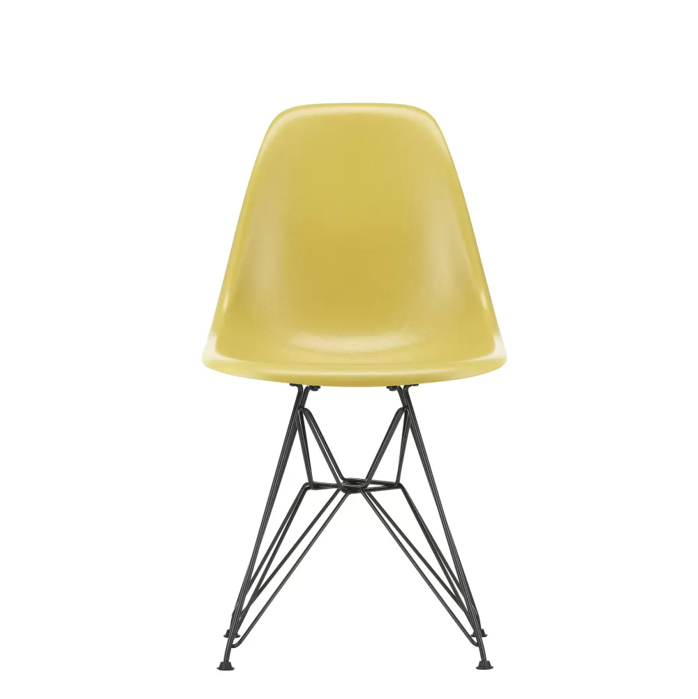 Sedie^Vitra Eames Fiberglass Side Chair Dsr | Sedia - Eames Ochre Light - Nero