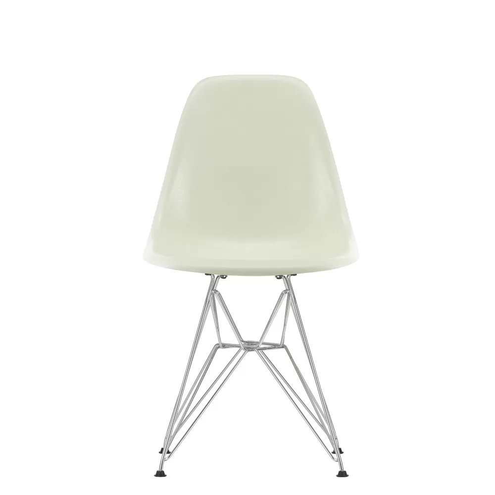 Sedie^Vitra Eames Fiberglass Side Chair Dsr | Sedia - Eames Parchment - Cromato