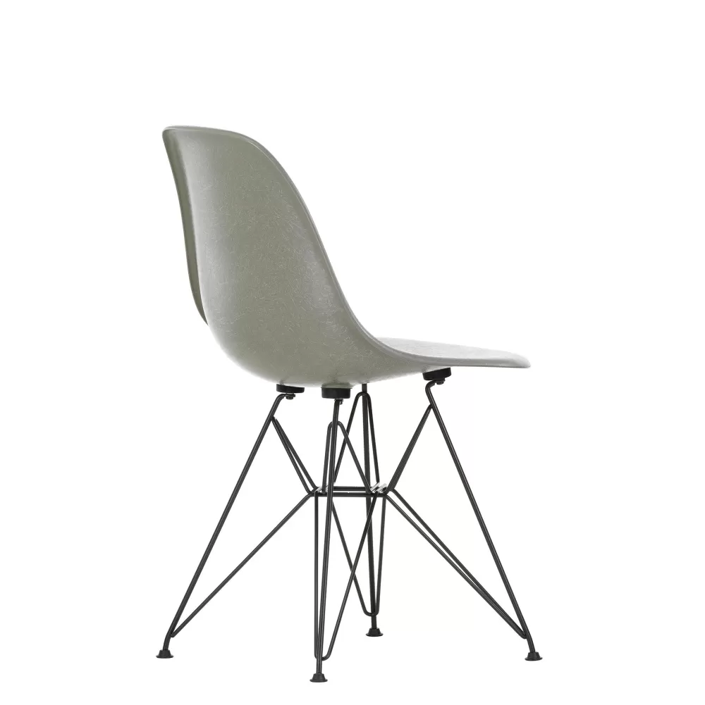Sedie^Vitra Eames Fiberglass Side Chair Dsr | Sedia - Eames Raw Umber - Nero