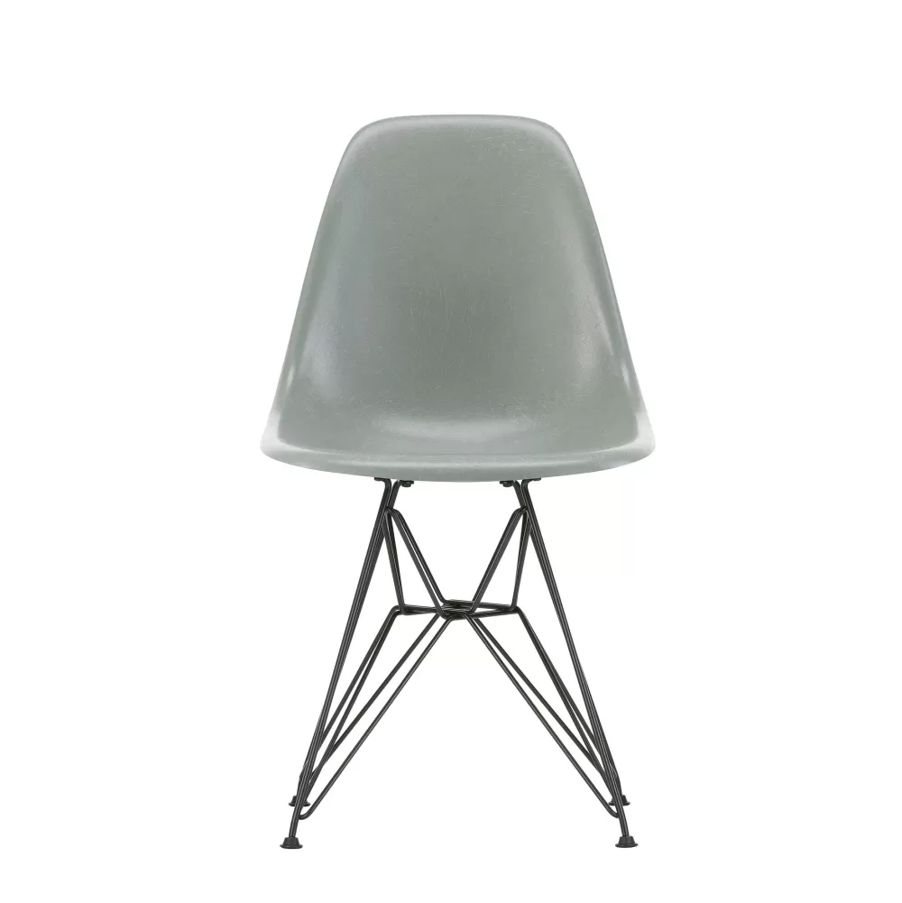 Sedie^Vitra Eames Fiberglass Side Chair Dsr | Sedia - Eames Sea Foam Green - Nero