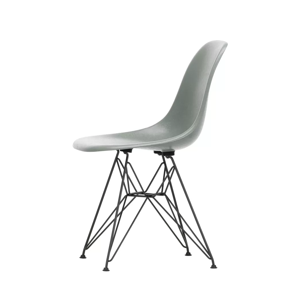 Sedie^Vitra Eames Fiberglass Side Chair Dsr | Sedia - Eames Sea Foam Green - Nero