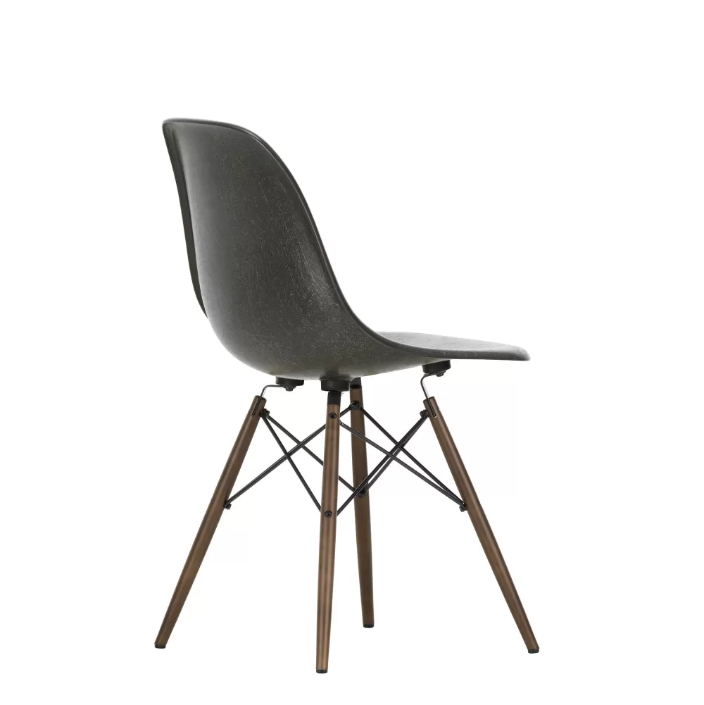 Sedie^Vitra Eames Fiberglass Side Chair Dsw | Sedia - Eames Elephant Hide Grey - Acero Scuro