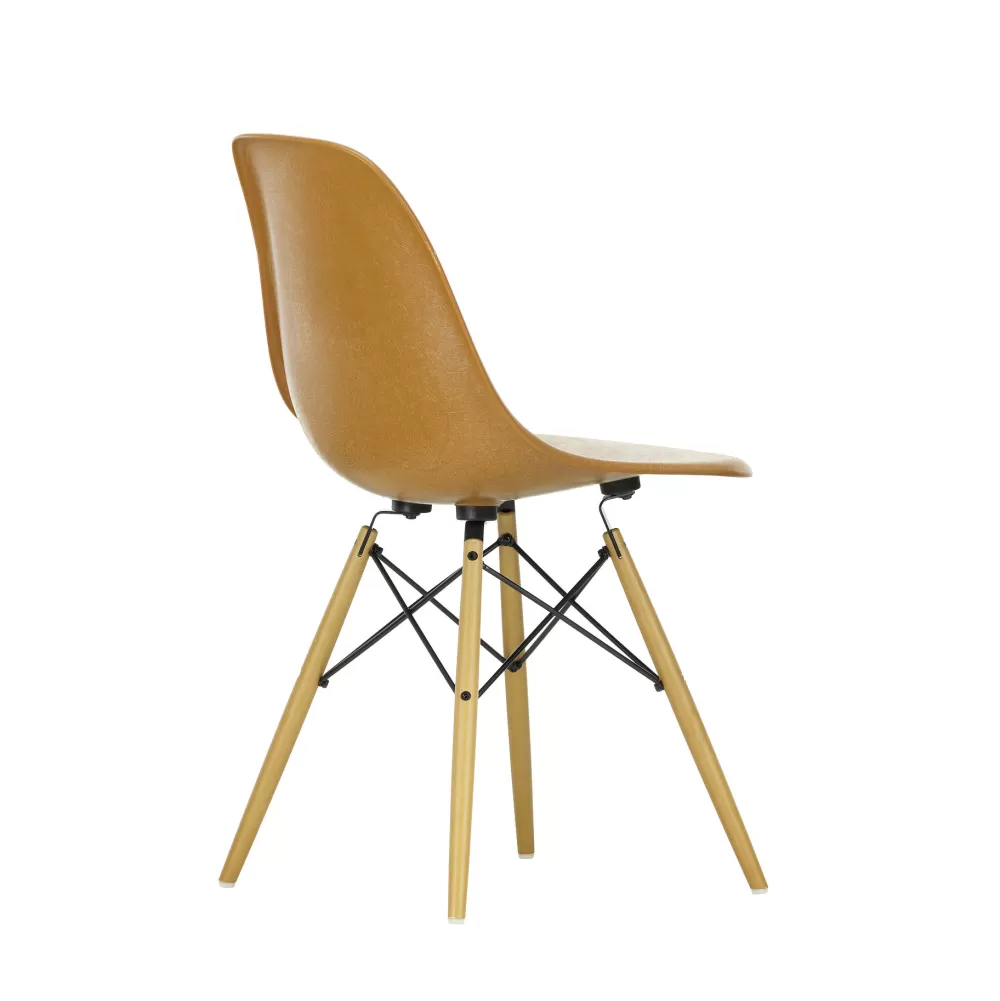 Sedie^Vitra Eames Fiberglass Side Chair Dsw | Sedia - Eames Ochre Dark - Acero Giallo