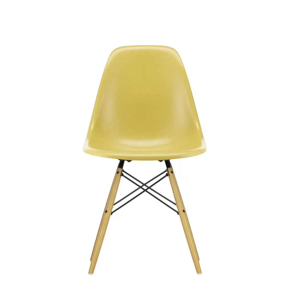 Sedie^Vitra Eames Fiberglass Side Chair Dsw | Sedia - Eames Ochre Light - Acero Giallo