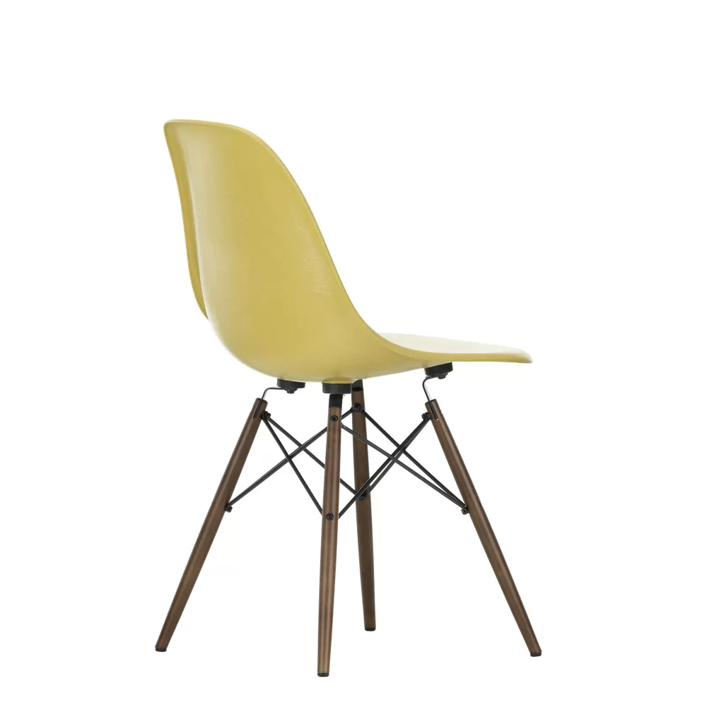 Sedie^Vitra Eames Fiberglass Side Chair Dsw | Sedia - Eames Ochre Light - Acero Scuro