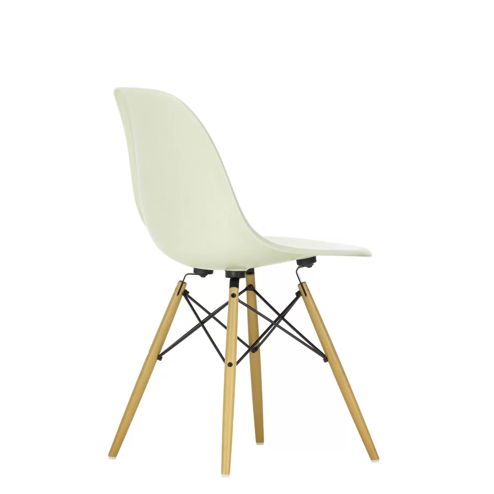 Sedie^Vitra Eames Fiberglass Side Chair Dsw | Sedia - Eames Parchment - Acero Giallo