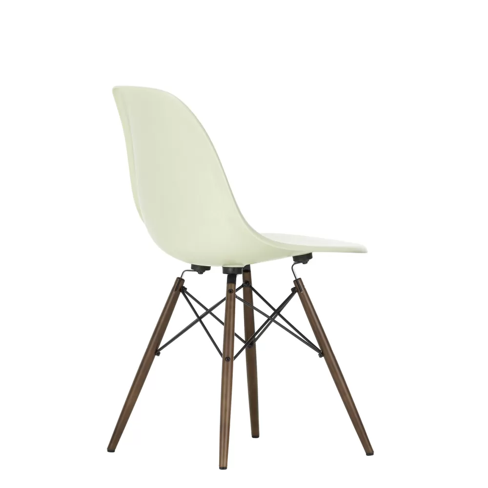 Sedie^Vitra Eames Fiberglass Side Chair Dsw | Sedia - Eames Parchment - Acero Scuro