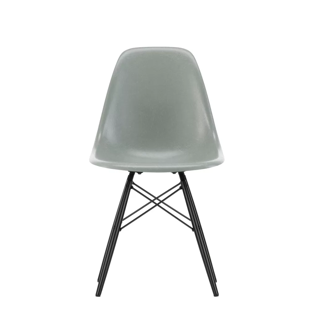 Sedie^Vitra Eames Fiberglass Side Chair Dsw | Sedia - Eames Raw Umber - Acero Nero