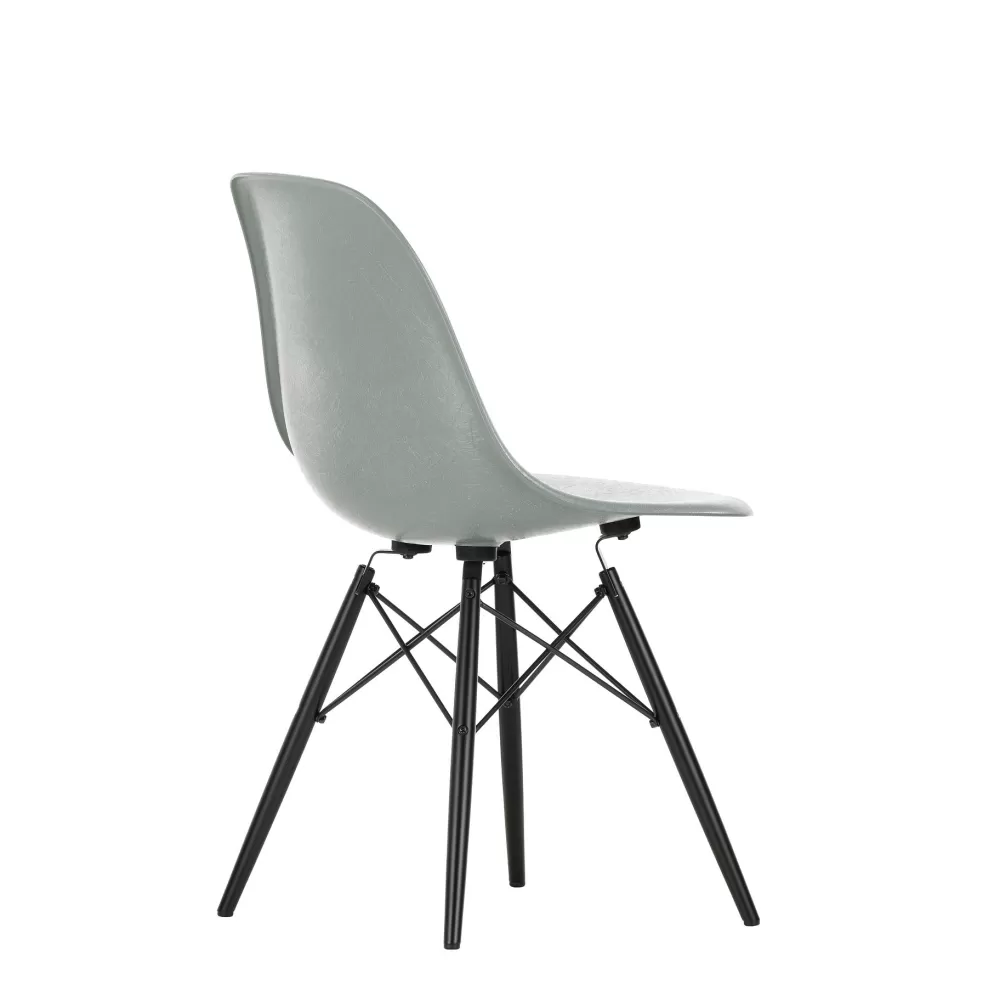 Sedie^Vitra Eames Fiberglass Side Chair Dsw | Sedia - Eames Raw Umber - Acero Nero