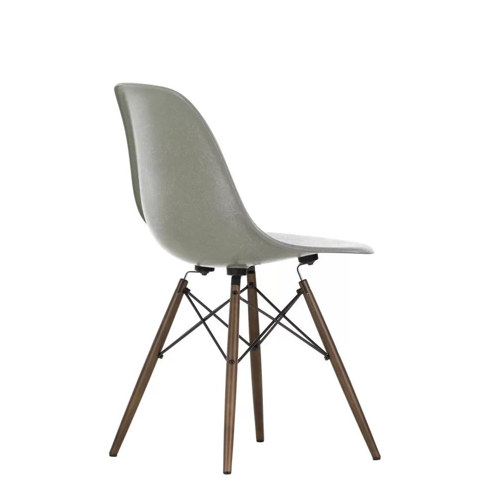 Sedie^Vitra Eames Fiberglass Side Chair Dsw | Sedia - Eames Raw Umber - Acero Scuro