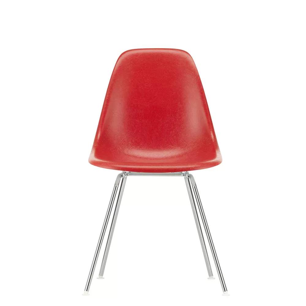 Sedie^Vitra Eames Fiberglass Side Chair Dsx | Sedia | Cromato Rosso