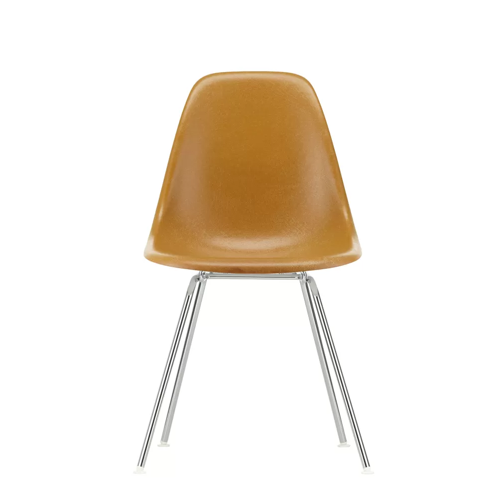 Sedie^Vitra Eames Fiberglass Side Chair Dsx | Sedia | Ocra Scura Cromata