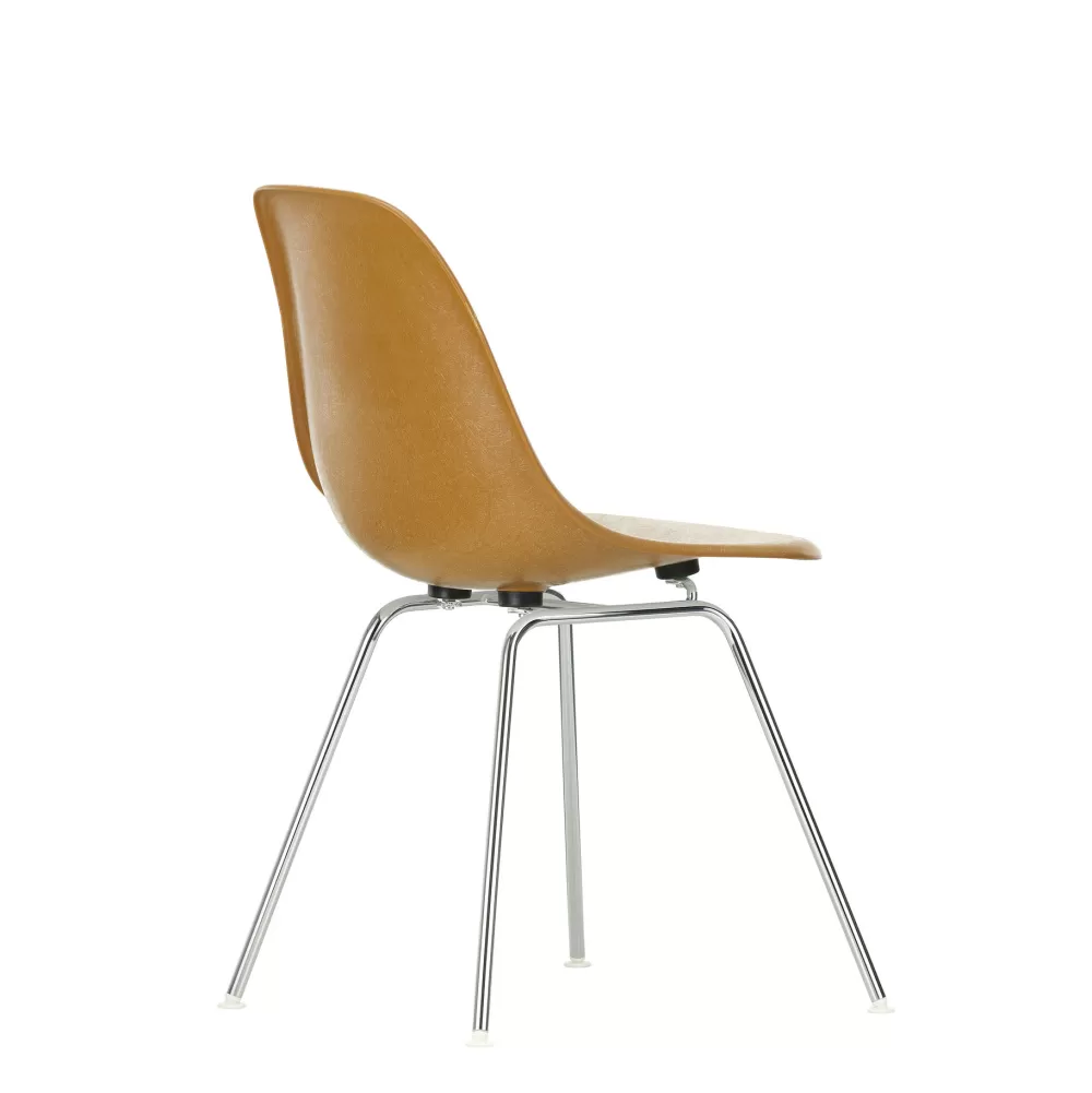 Sedie^Vitra Eames Fiberglass Side Chair Dsx | Sedia | Ocra Scura Cromata