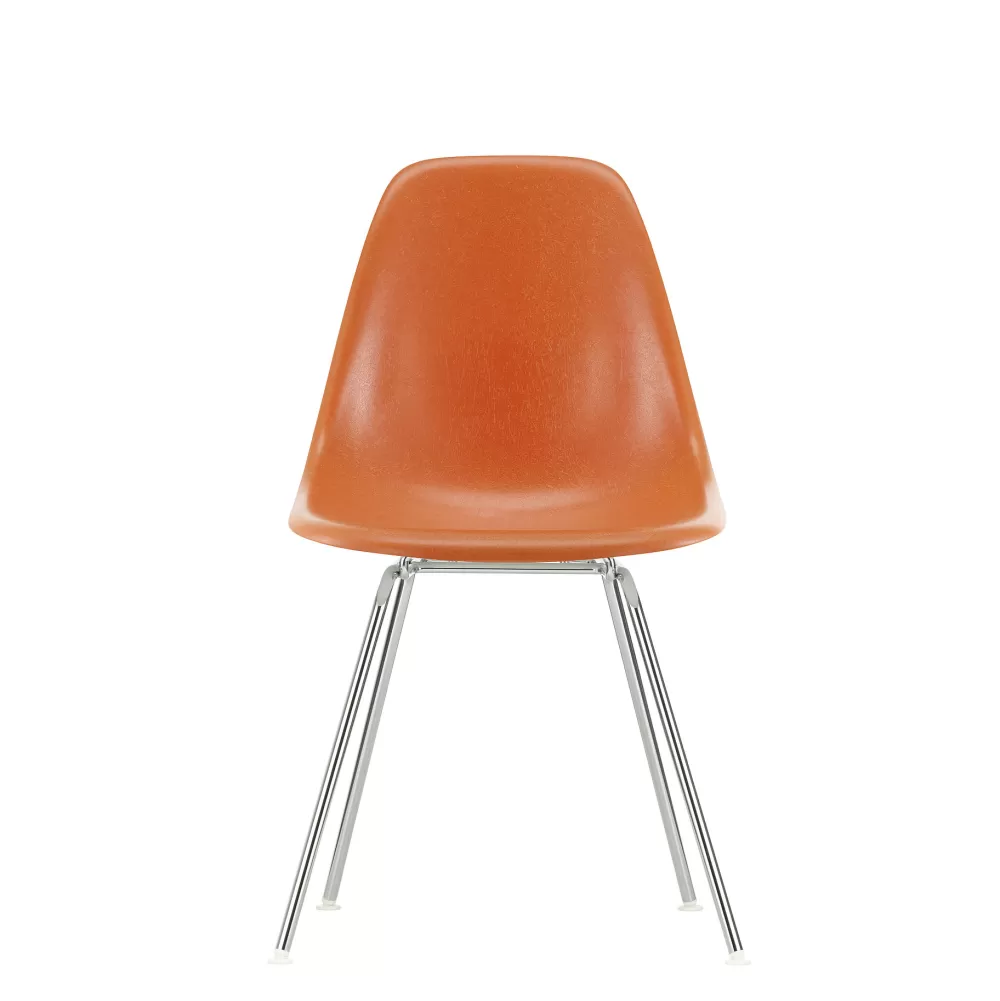 Sedie^Vitra Eames Fiberglass Side Chair Dsx | Sedia | Rosso Arancio Cromato