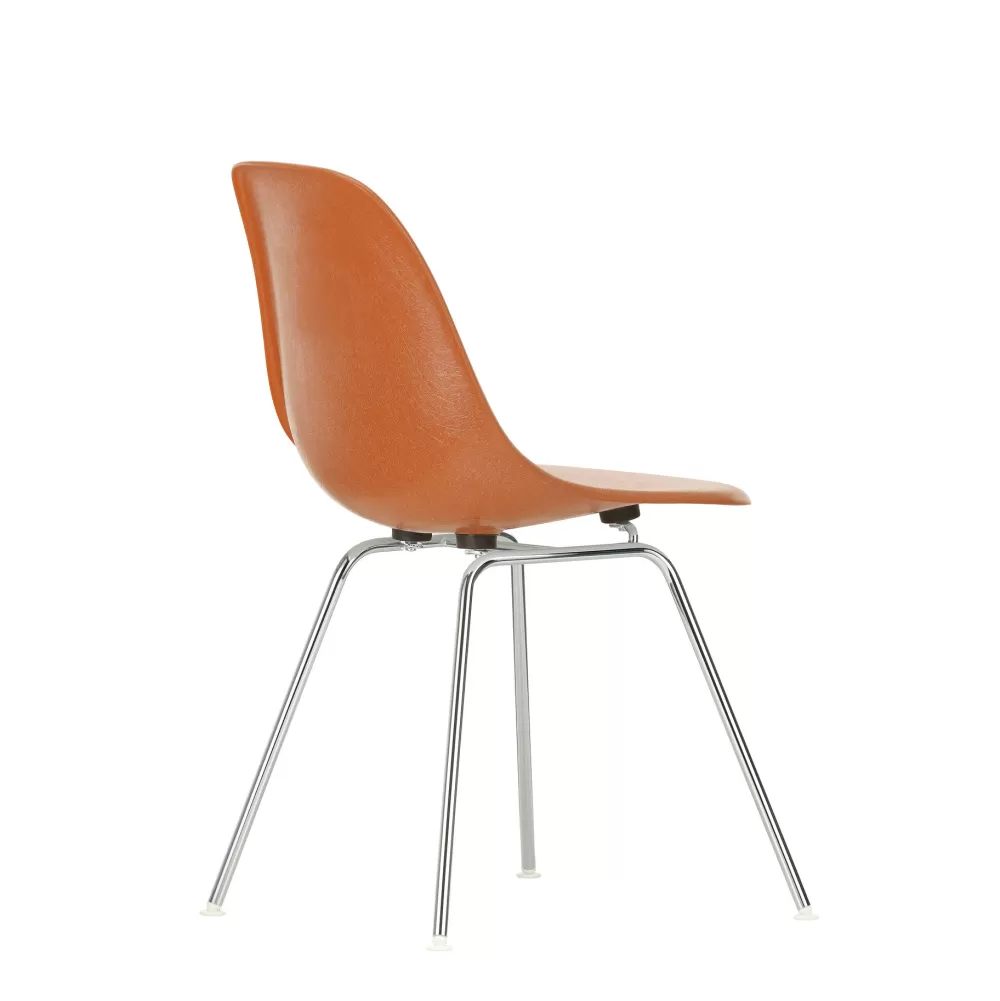 Sedie^Vitra Eames Fiberglass Side Chair Dsx | Sedia | Rosso Arancio Cromato