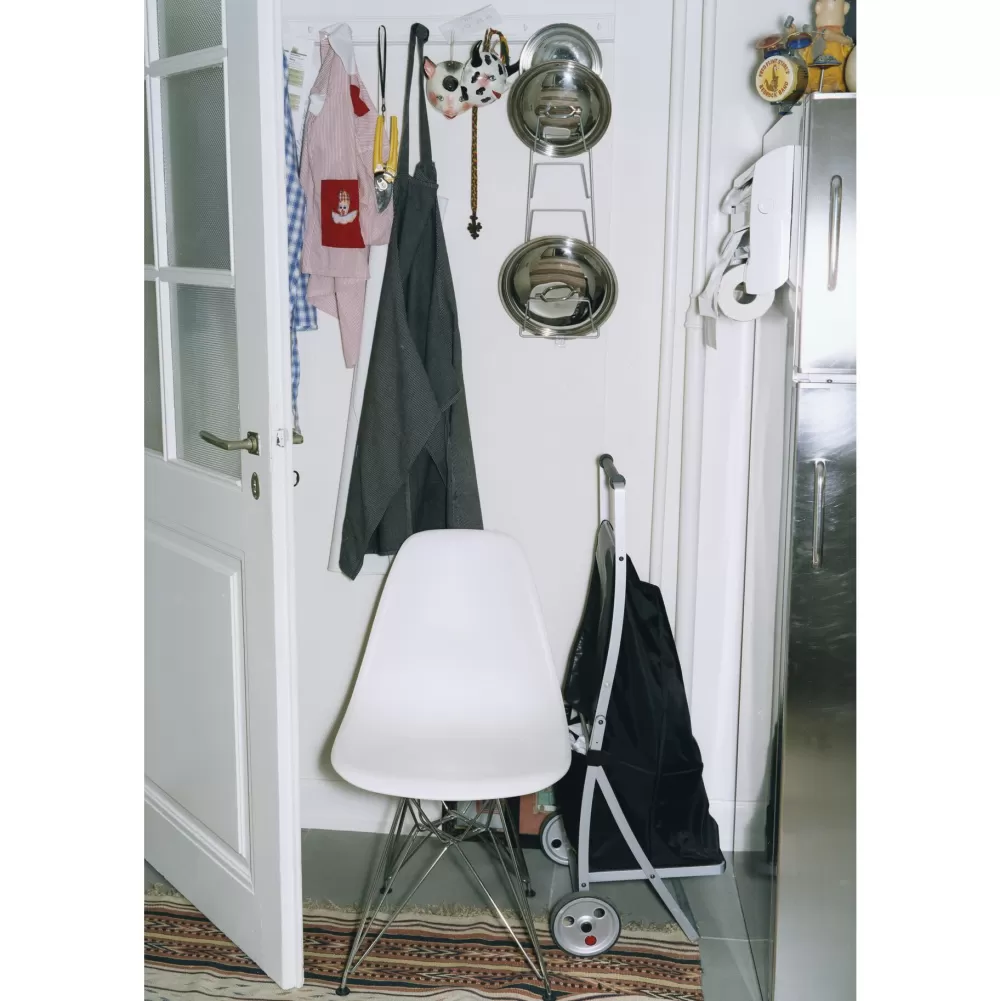 Sedie^Vitra Eames Plastic Chairs Dsr | Sedia | Cromo - Bianco