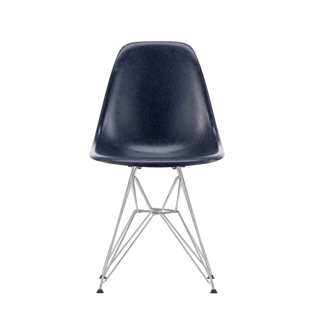 Sedie^Vitra Eames Plastic Chairs Dsr | Sedia | Cromo - Blu Scuro