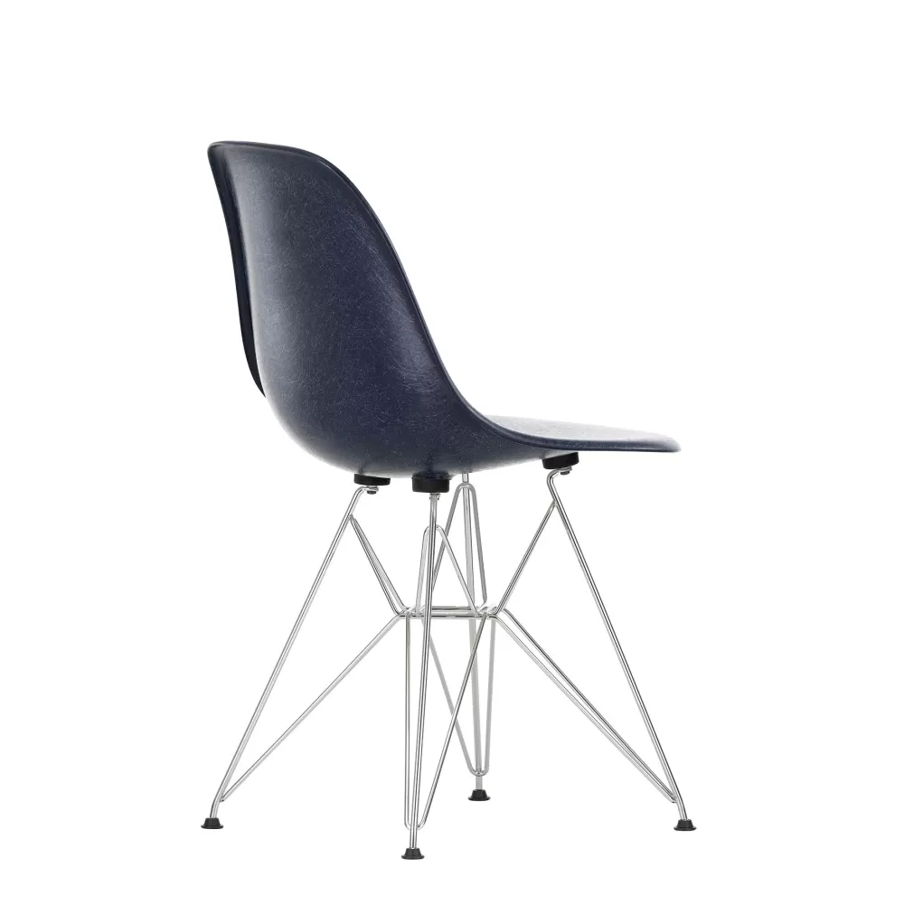 Sedie^Vitra Eames Plastic Chairs Dsr | Sedia | Cromo - Blu Scuro