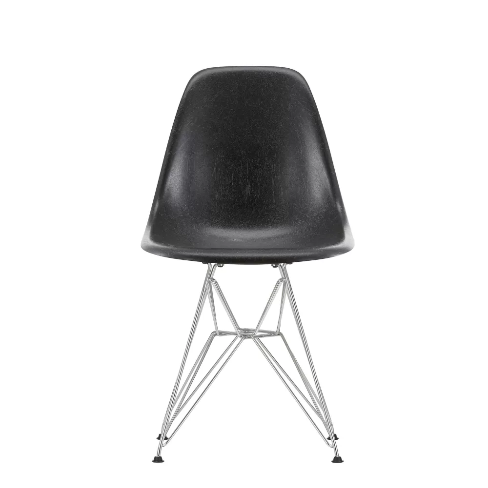 Sedie^Vitra Eames Plastic Chairs Dsr | Sedia | Cromo - Nero Intenso