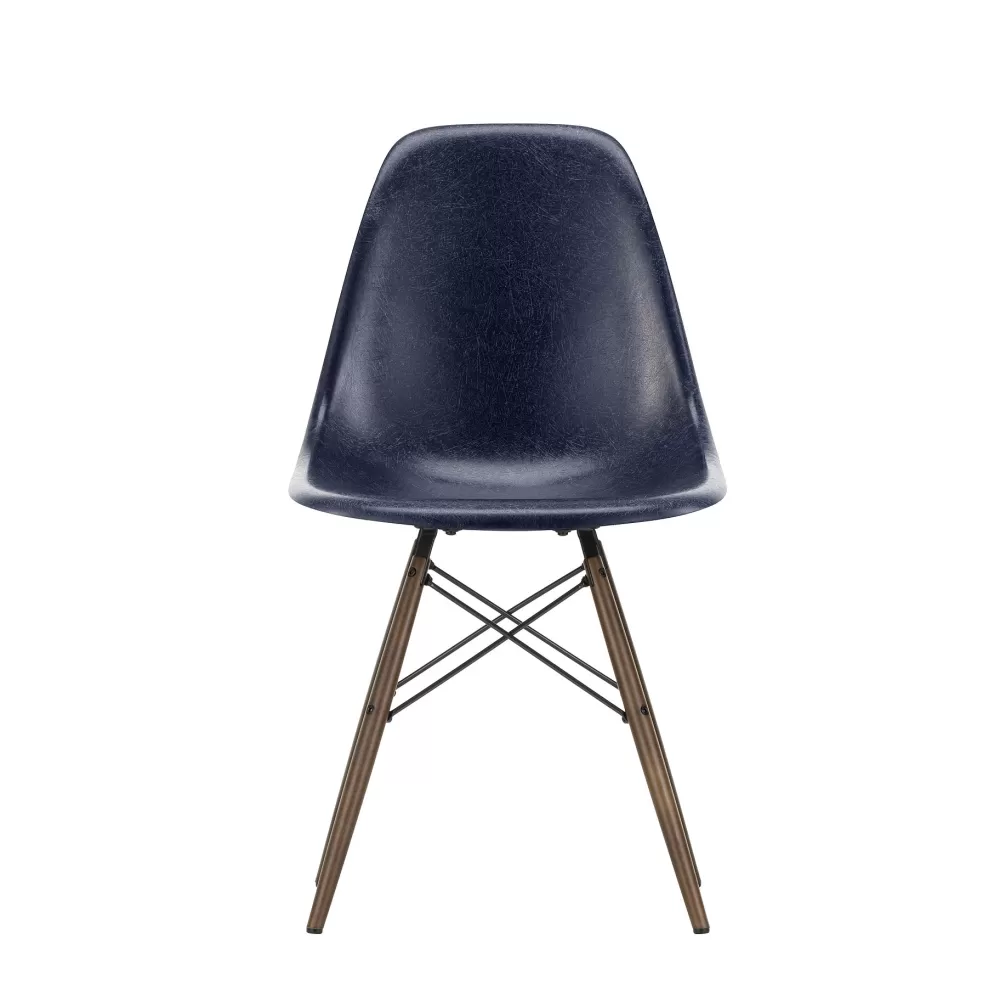 Sedie^Vitra Eames Plastic Chairs Dsw | Sedia | Blu Scuro - Acero Scuro