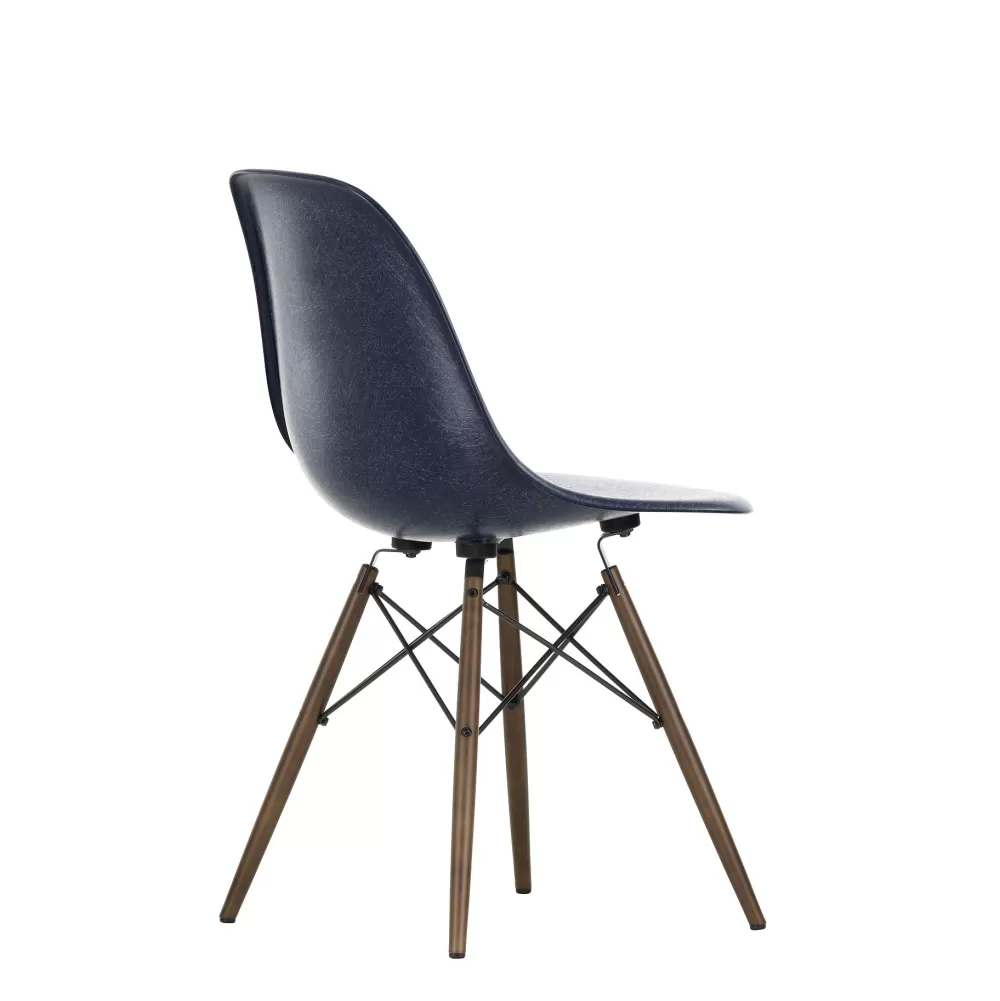 Sedie^Vitra Eames Plastic Chairs Dsw | Sedia | Blu Scuro - Acero Scuro