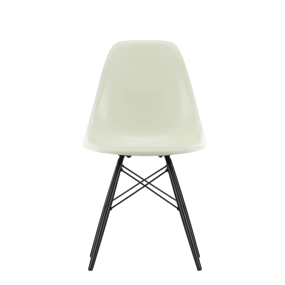 Sedie^Vitra Eames Plastic Chairs Dsw | Sedia | Ciottolo - Acero Nero