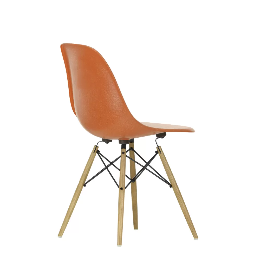 Sedie^Vitra Eames Plastic Chairs Dsw | Sedia | Frassino - Arancione Ruggine