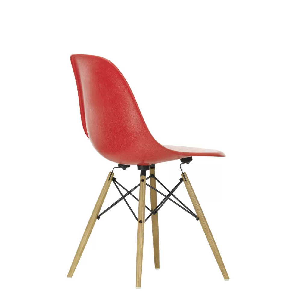 Sedie^Vitra Eames Plastic Chairs Dsw | Sedia | Frassino - Rosso Papavero
