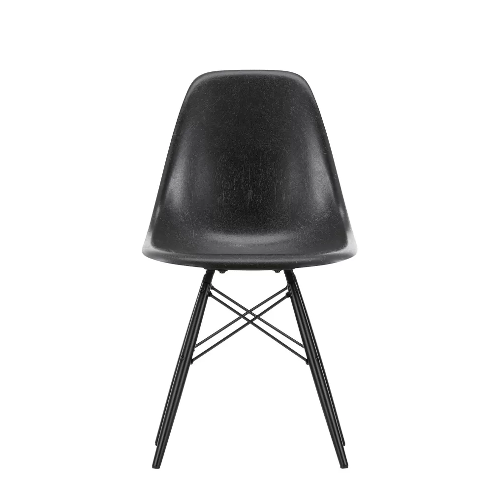 Sedie^Vitra Eames Plastic Chairs Dsw | Sedia | Nero Intenso - Acero Nero