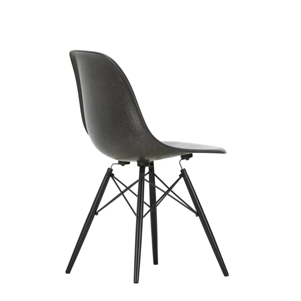 Sedie^Vitra Eames Plastic Chairs Dsw | Sedia | Nero Intenso - Acero Nero