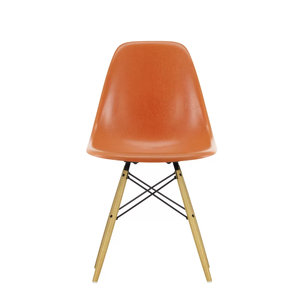 Sedie^Vitra Eames Plastic Chairs Dsw | Sedia | Ruggine - Acero Giallo