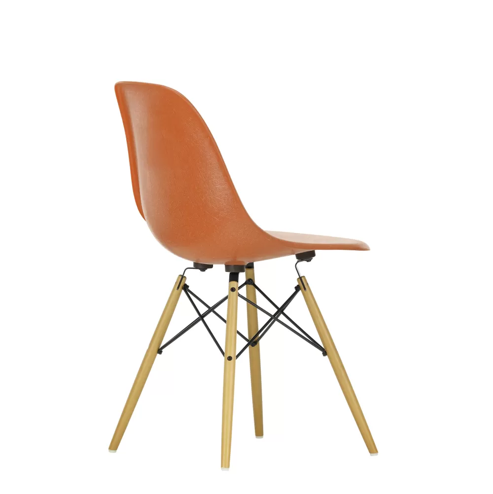Sedie^Vitra Eames Plastic Chairs Dsw | Sedia | Ruggine - Acero Giallo