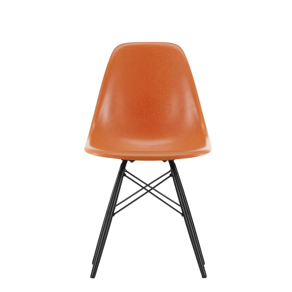 Sedie^Vitra Eames Plastic Chairs Dsw | Sedia | Ruggine - Acero Nero