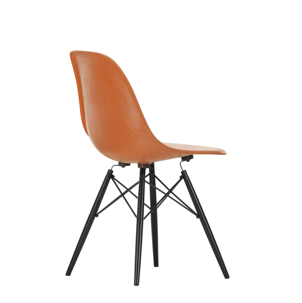 Sedie^Vitra Eames Plastic Chairs Dsw | Sedia | Ruggine - Acero Nero